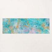 Blue Gold Marble Artwork Yogamat (Achterkant (horizontaal))