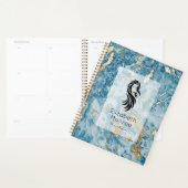 Blue Gold Marble Hair Salon Planner (Display)
