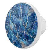 Blue Gold Marble  Keramische Knop (Rechts)