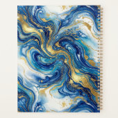 Blue Gold Marble Luxury Abstract Fluid Art Pattern (Dos)