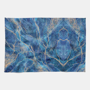 Blue Gold Marble Theedoek