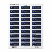 Blue Gold Merry-etiket voor kerstretourzending Etiket (Full Sheet)