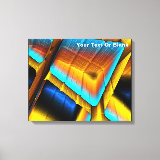 Blue-Gold Metallic Pattern 33 Canvas Afdruk (Voorkant)