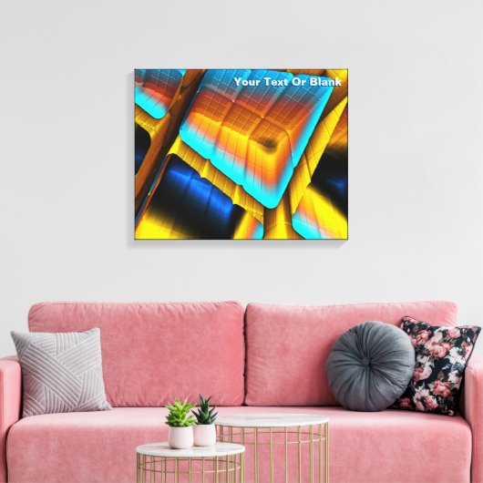 Blue-Gold Metallic Pattern 33 Canvas Afdruk (Insitu (Woonkamer))