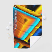 Blue-Gold Metallic Pattern 33 Golfhanddoek (Insitu)