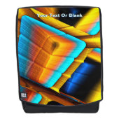 Blue-Gold Metallic Pattern 33 Rugtassen (Voorkant)