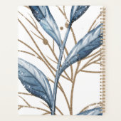 Blue Gold Moderne Floral Mariage élégant (Dos)