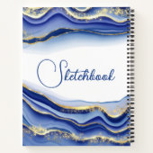 Blue Gold Monogram Notitieboek Journal (Achterkant)