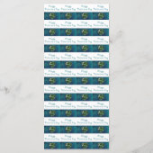 Blue Gold Moon Green Heart Jewels Valentijn Day Menu (Achterkant)