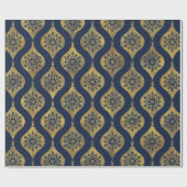 " BLUE & GOLD ORNAMENT" CADEAUPAPIER (Vlak)