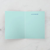 Blue Gold Parties scintillant Pluie Bonne carte de (Intérieur)