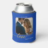 Blue Gold Photo Wedding Koelbox Blikjeskoeler (Blikje Achterkant)