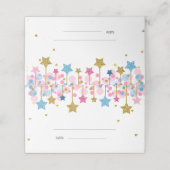 Blue Gold Pink-twinkle Hartelijk dank (Buitenkant ongevouwen)