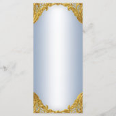 Blue Gold Prince Baby shower Menu (Achterkant)