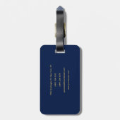 Blue Gold Professional Trendy Bagagelabel (Achterkant verticaal)