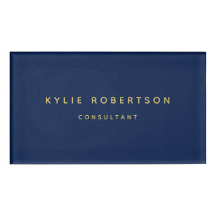 Blue Gold Professional Trendy Naambadge