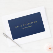 Blue Gold Professional Trendy Rechthoekige Sticker (Envelop)