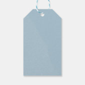 Blue Gold Pumpkin Herfst Baby shower Hartelijk dan Cadeaulabel (Achterkant)