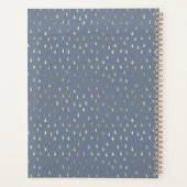 Blue Gold Raindrop Moderne Monogramme tendance (Dos)