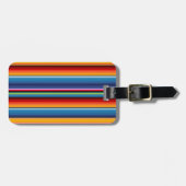 Blue Gold Red Mexican Sarape Bagagelabel (Voorkant horizontaal)