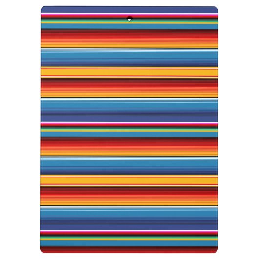 Blue Gold Red Mexican Sarape Klembord (Achterkant)