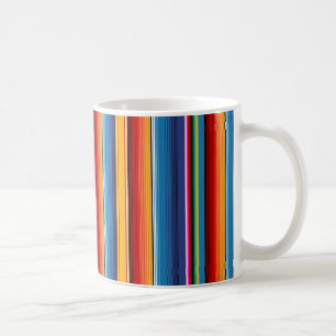 Blue Gold Red Mexican Sarape Koffiemok