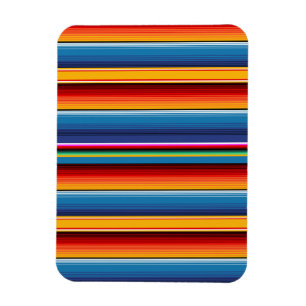 Blue Gold Red Mexican Sarape Magneet