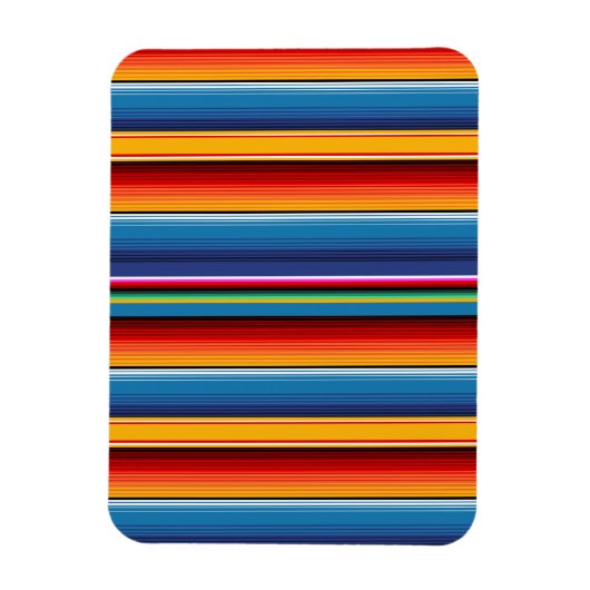 Blue Gold Red Mexican Sarape Magneet (Verticaal)