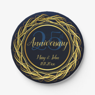 Blue Gold Royal Jubileum Classy Papieren Bordje