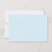 Blue Gold RSVP Geen mailing Reserved Seat Invitati Kaart (Achterkant)