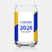 Blue Gold School College University Afstuderen Blikvorm Glas (Voorkant)