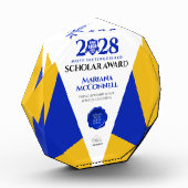 Blue Gold School College University Afstuderen Fotoblokken (Links)