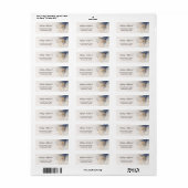 Blue Gold Smokey Flower | Wedding Etiket (Full Sheet)