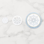 Blue & Gold Snowflake Baby shower Confetti (Voorkanten)