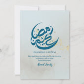 Blue Gold Sparkle Iftar Dinner Invitation (Dos)