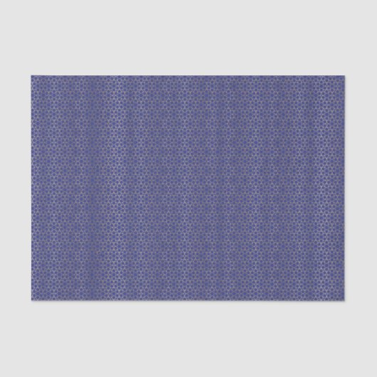 Blue & Gold Star Arabesque Patroon Tissuepapier (Voorkant)