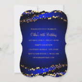Blue & Gold Stardust Sweet 16 Invitation (Dos)