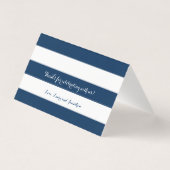 Blue Gold Stripes Chatham Cape Cod Mariage Siège (Back)