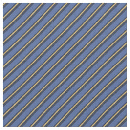 Blue & Gold Stripes Stof