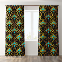 Blue Gold sur le Motif Art déco noir