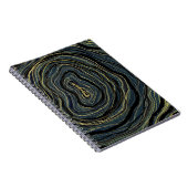 Blue Gold Swirl Glam Art Dream Journal Planner (Côté Droit)