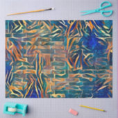 Blue Gold Wall Art Dream Tissuepapier (Craft)
