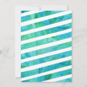 Blue Gold Watercolor Beach Bat mitzvah Invitations (Dos)