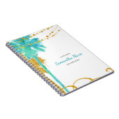 Blue Gold Watercolor Beach Bat mitzvah Livre d'or (Côté Droit)