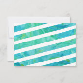 Blue Gold Waterverf Beach Bat Mitzvah RSVP (Achterkant)