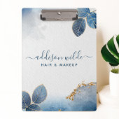 Blue Gold Waterverf Botanical Leaders Business Klembord