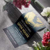 Blue & Gold YOGA Massage Therapy Studio Open House Flyer