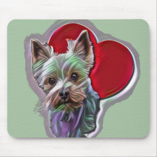 Blue Gold Yorkshire Yorkie Terrier Muismat