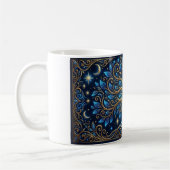Blue Golden Tree Art Coffee Mug | Aesthetic Nature (Gauche)