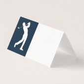 Blue Golf à thème Anniversaire Cartes de lieu (Front)